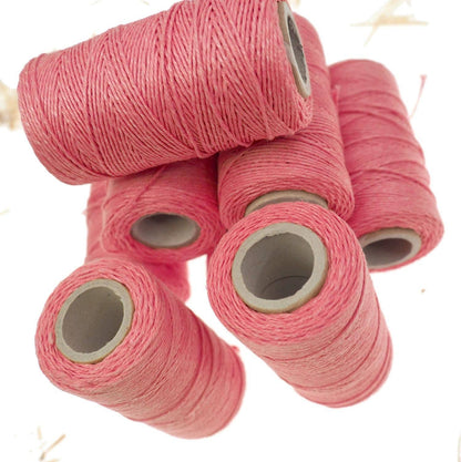 Pink linen thread, unwaxed Linen String ,natural Warp Thread thickness of 1mm/ 3ply 100grams (210 yards ~ 190 metres), linen sewing thread