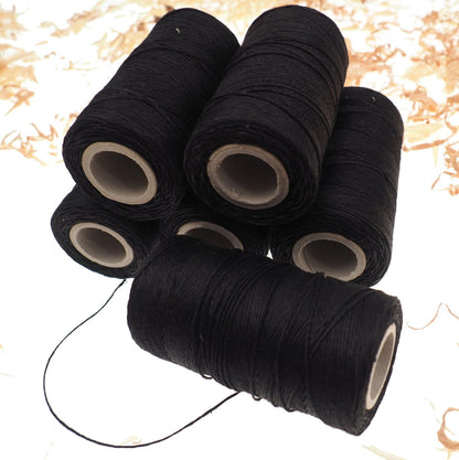 Black linen thread, unwaxed black Linen String , Warp Thread thickness of 1mm / 3ply 100grams (210 yards ~ 190 metres), linen sewing thread