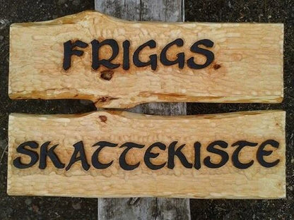 Personalized hand carved sign