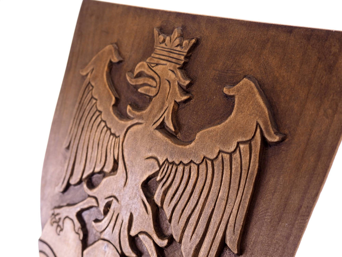 Personalized City Crest, Hand Carved, Coat of Arms, Custom, Family Shield, Wooden Emblem, Wedding Wood Art, Heraldic, Woodcraft