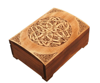 Wooden historical box with Urnes Dragons