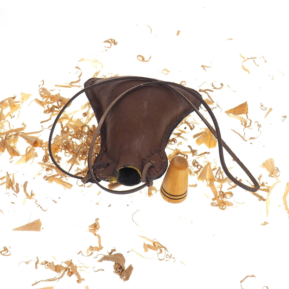 Bright Leather Small hand crafted authentic medieval wine skin with wooden stopper leather flask bladder ALL NATURAL