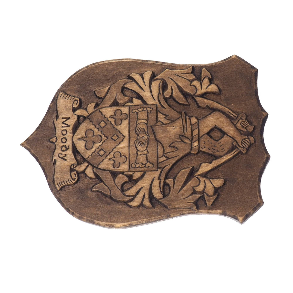 Personalized Family Crest, Hand Carved, Coat of Arms, Custom, Family Shield, Wooden Emblem, Wedding Wood Art, Heraldic, Woodcraft