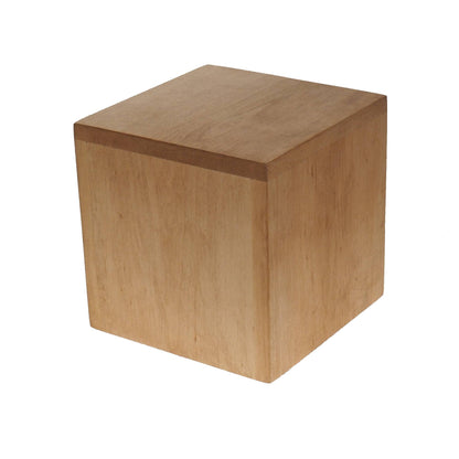 Simple Bright Square Personalized Wood Urn For Human Ashes, hand carved text ,Memorial Box, Carved Keepsake Cremation Urns, Boxes For Burial