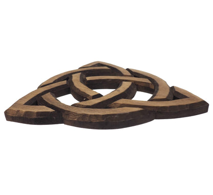 Triquetra Wall Sign, Viking decor, hand carved wall sign, Viking art, wall hanging, carved bear. Norse art, Scandinavian, Irish, Celtic