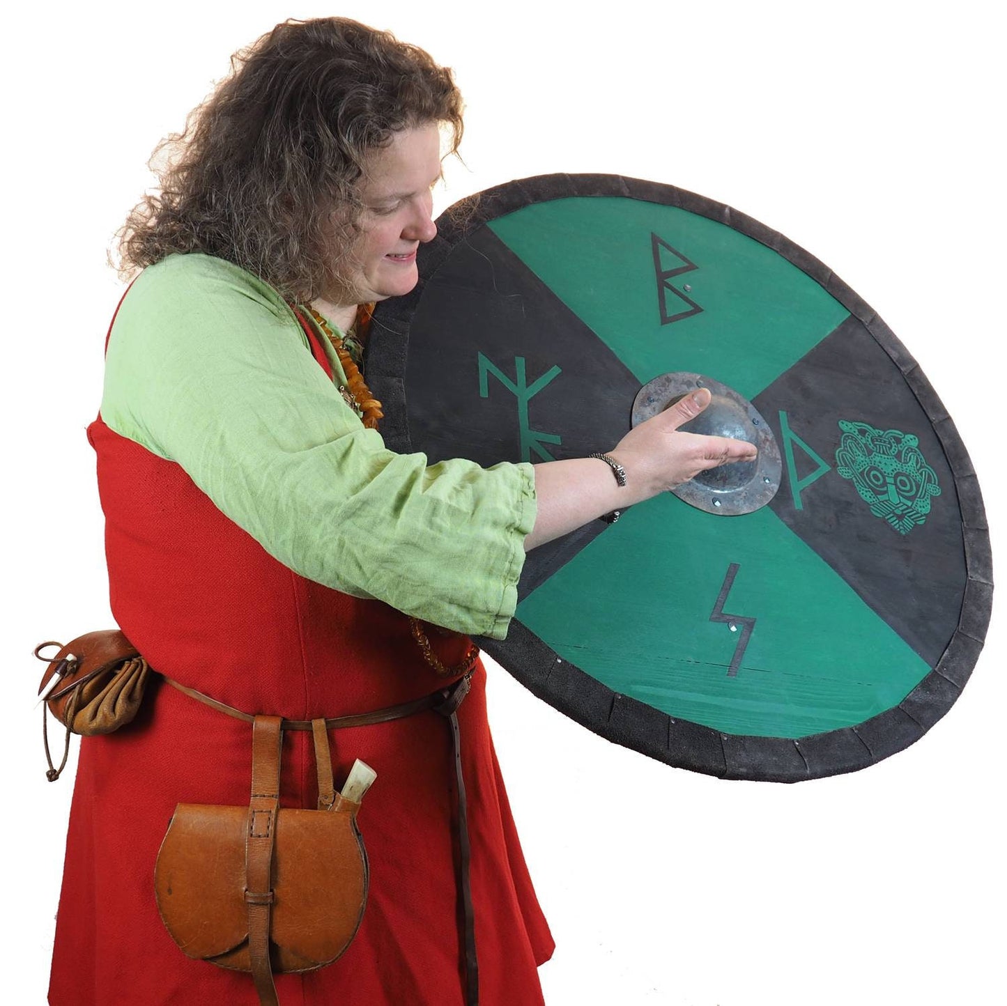 Personalized runic Viking Shield with Thor mask, Norsman shield, Wall decor, Larp and reenactment, SCA ready, black shield, Valhalla pattern