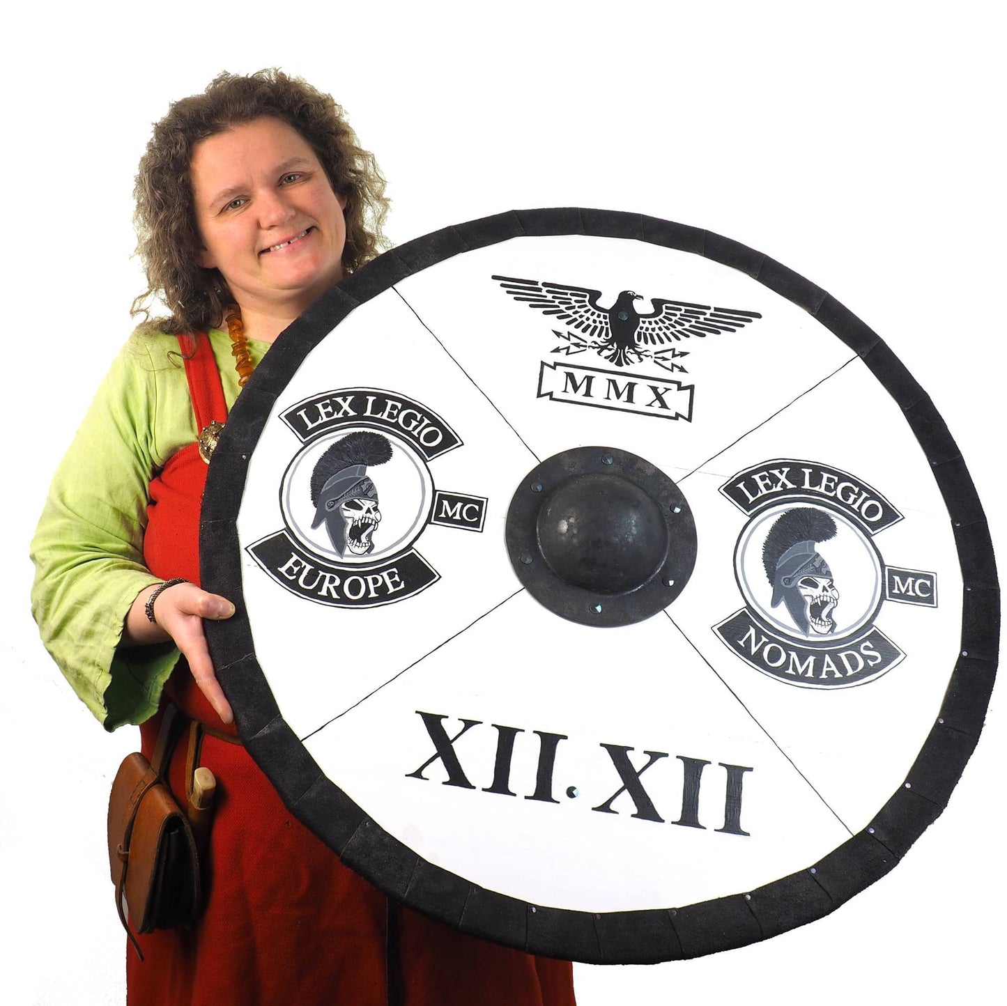 Motor club, company logo, Personalized Viking Shield, Hand Painted, Norsman shield, Wall decor, Larp and reenactment, SCA ready, pub decor