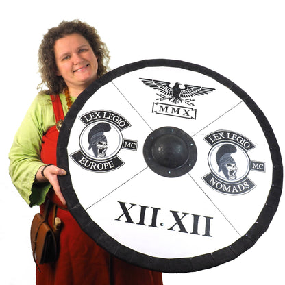 Motor club, company logo, Personalized Viking Shield, Hand Painted, Norsman shield, Wall decor, Larp and reenactment, SCA ready, pub decor