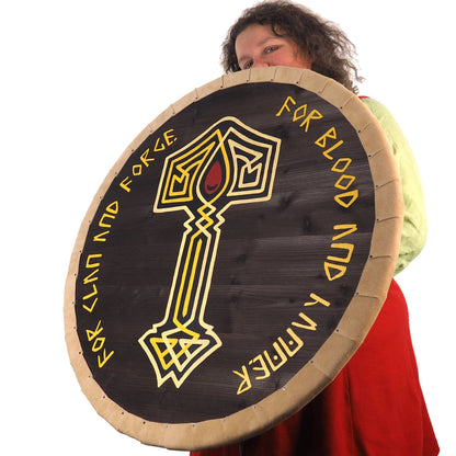 Fantasy Shield, Larp logo, Personalized Viking Shield, Hand Painted, Norsman shield, Wall decor, Larp and reenactment, SCA ready, pub decor