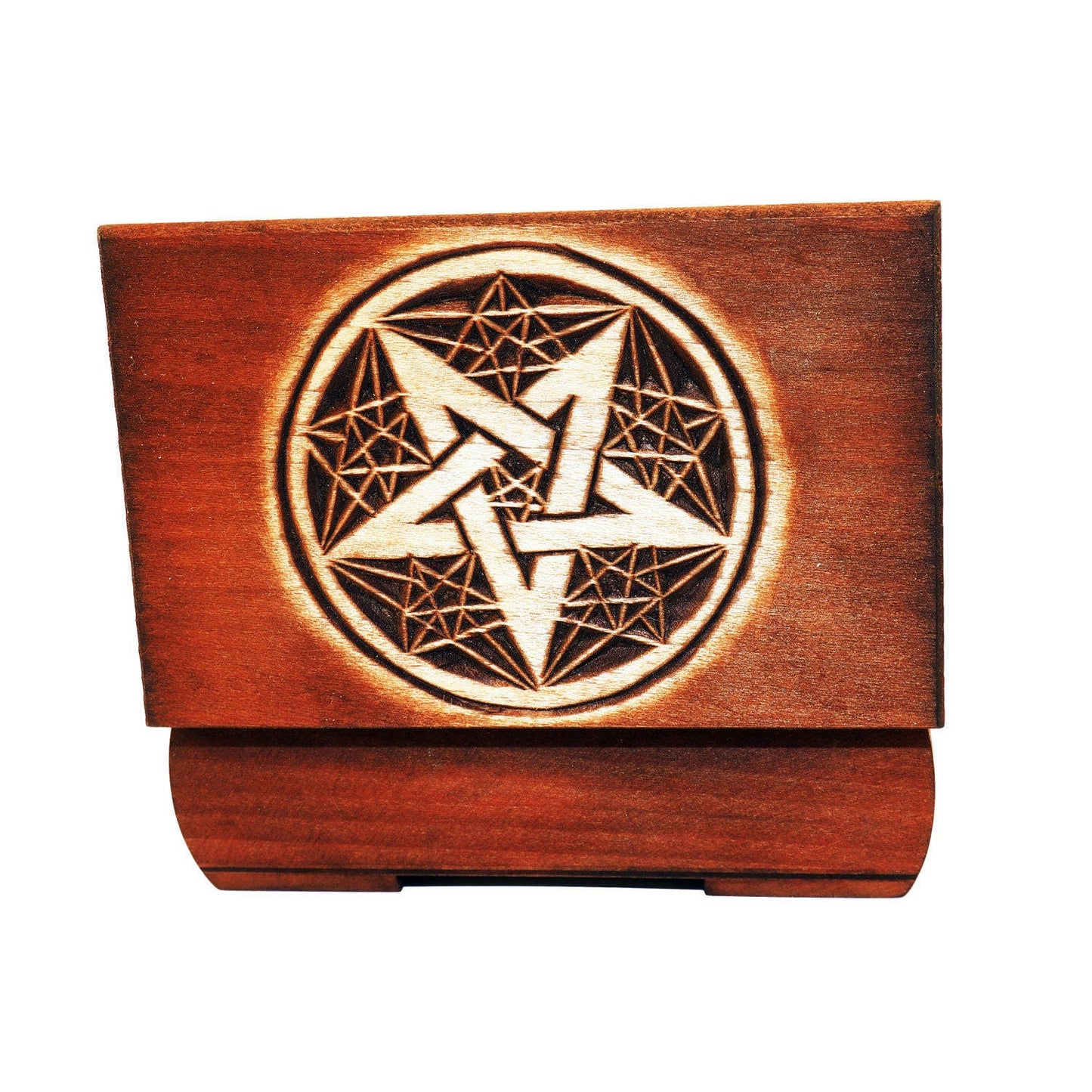 Wooden Historical Jewelry Box - Pentagram