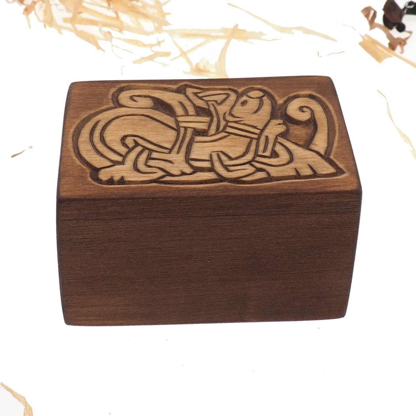 Mini Personalized Wood Urn For Pet Ashes, Wooden Memorial Box, Carved Keepsake Cremation Urns, Cremation Boxes For Burial Medieval Gothic