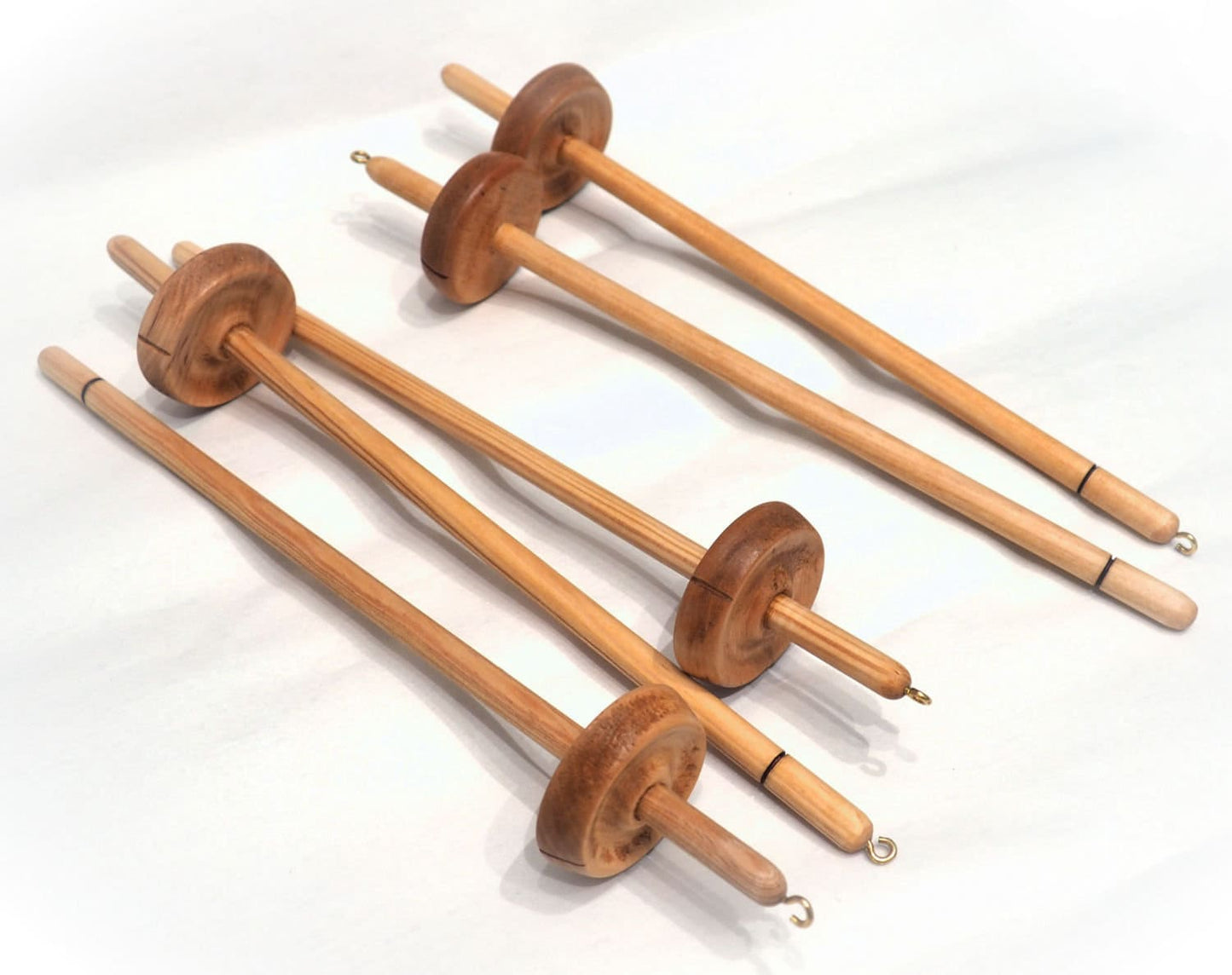Hand turned alder Bottom & Top Drop Spindle