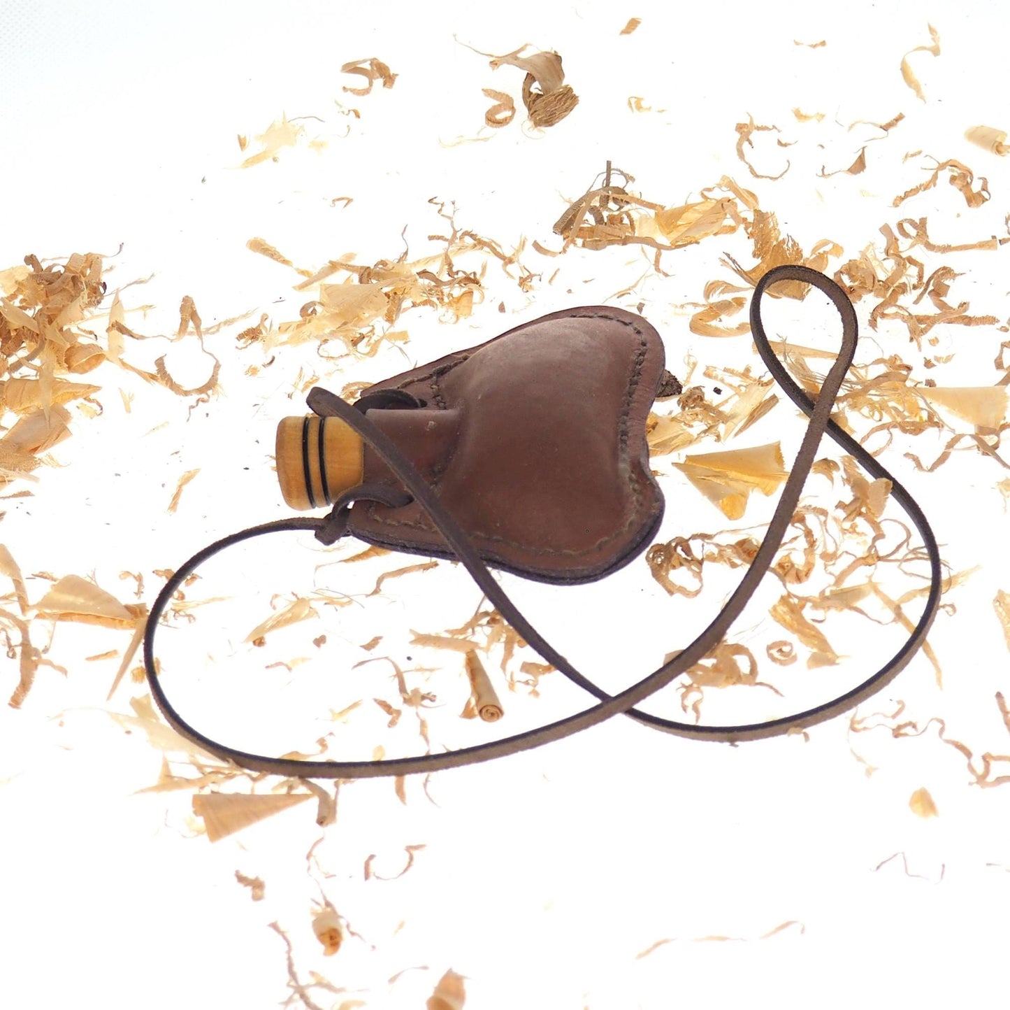 Light Brown, Mini flask, hand crafted, authentic medieval wine skin with wooden stopper leather flask bladder ALL NATURAL