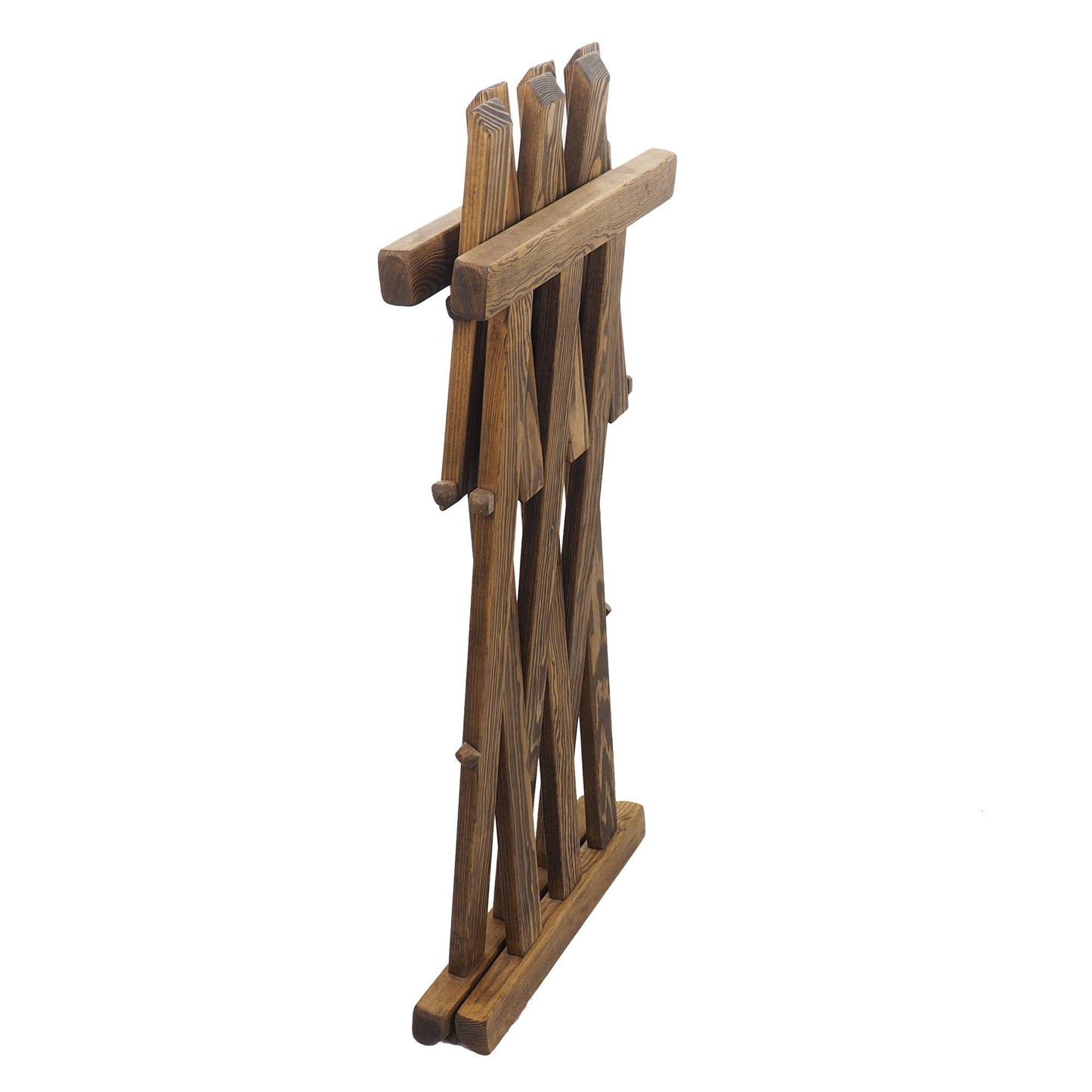 Old dark oak color Wooden medieval viking folding chair, Personalized color