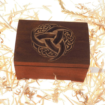 Triple Horn of Odin Wooden historical jewelry box,  keepsake box, hand carved, Asatru, pagan, viking, personalized Scandinavian, Witchcraft,