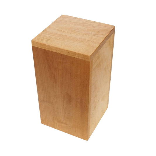 Simple  Bright Adler Tall Wood Urn , For Human Ashes, Wooden Memorial Box, Carved Keepsake Cremation Urns, Medieval Viking style