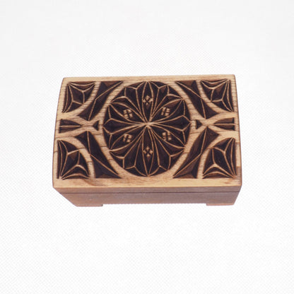 Wooden jewelry box, hand carved, personalized, history pattern, gift box, custom jewelry box, wedding memory box,