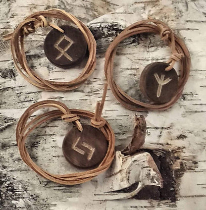Rune necklace, Rune pendant, Rune jewelry, Wood jewelry, Runes, Viking necklace, Viking pendant, Viking jewelry, Carving Rune
