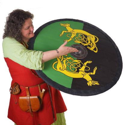 Customized Huge custom wolfs pattern Viking Shield, 36 inch, Customized pattern, Norsman shield, Wall decor, Larp and reenactment, SCA