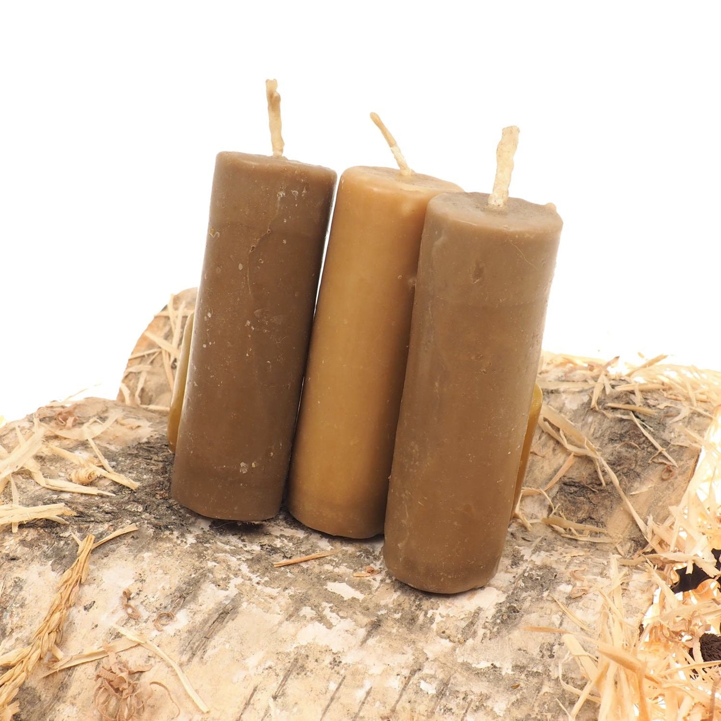Long Pure Beeswax Candle, 5 and 1/2" high Unscented Beeswax Pillar Candle, Hand Made, Natural Eco Friendly for Meditation, Prayer or Altar