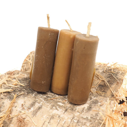 Long Pure Beeswax Candle, 5 and 1/2" high Unscented Beeswax Pillar Candle, Hand Made, Natural Eco Friendly for Meditation, Prayer or Altar