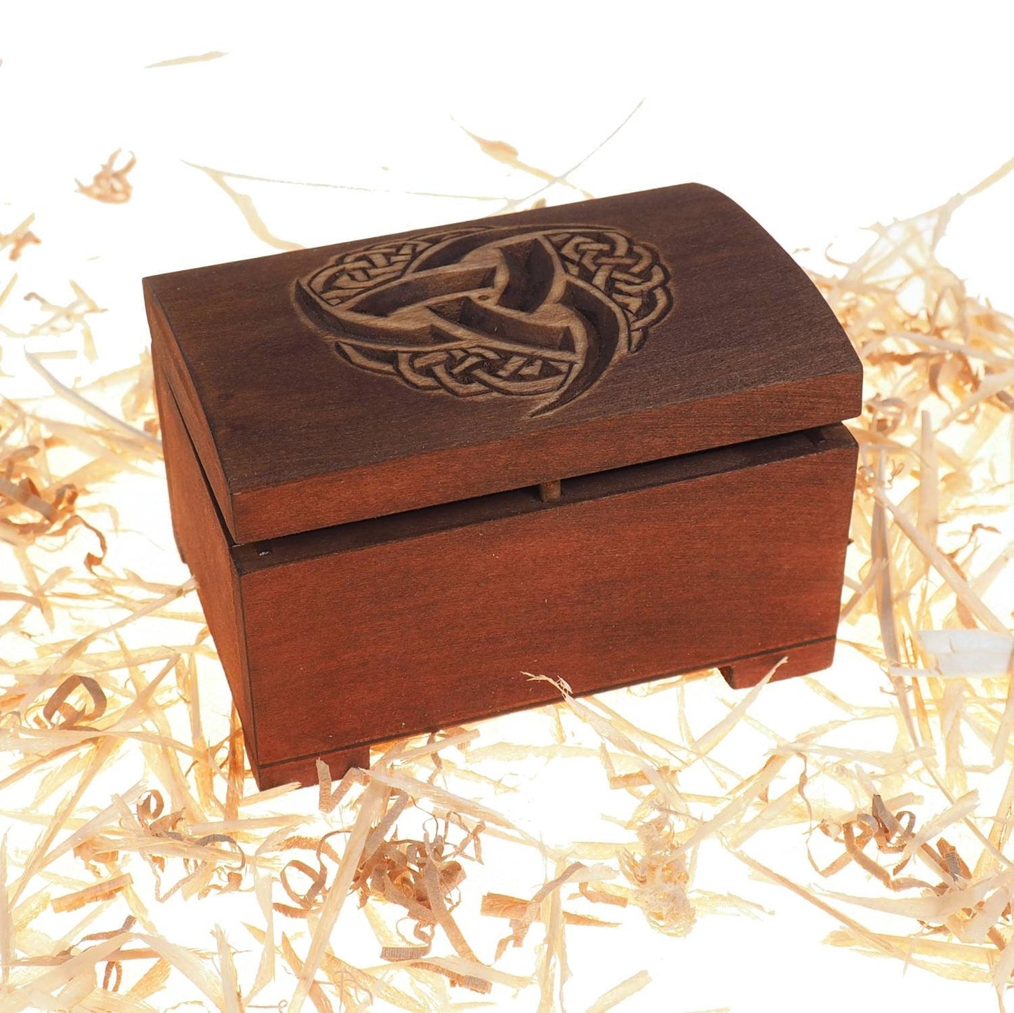 Triple Horn of Odin Wooden historical jewelry box,  keepsake box, hand carved, Asatru, pagan, viking, personalized Scandinavian, Witchcraft,