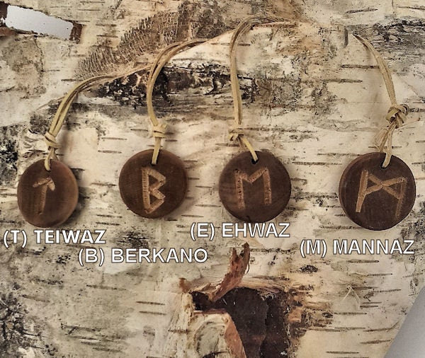 Rune necklace, Rune pendant, Rune jewelry, Wood jewelry, Runes, Viking necklace, Viking pendant, Viking jewelry, Carving Rune