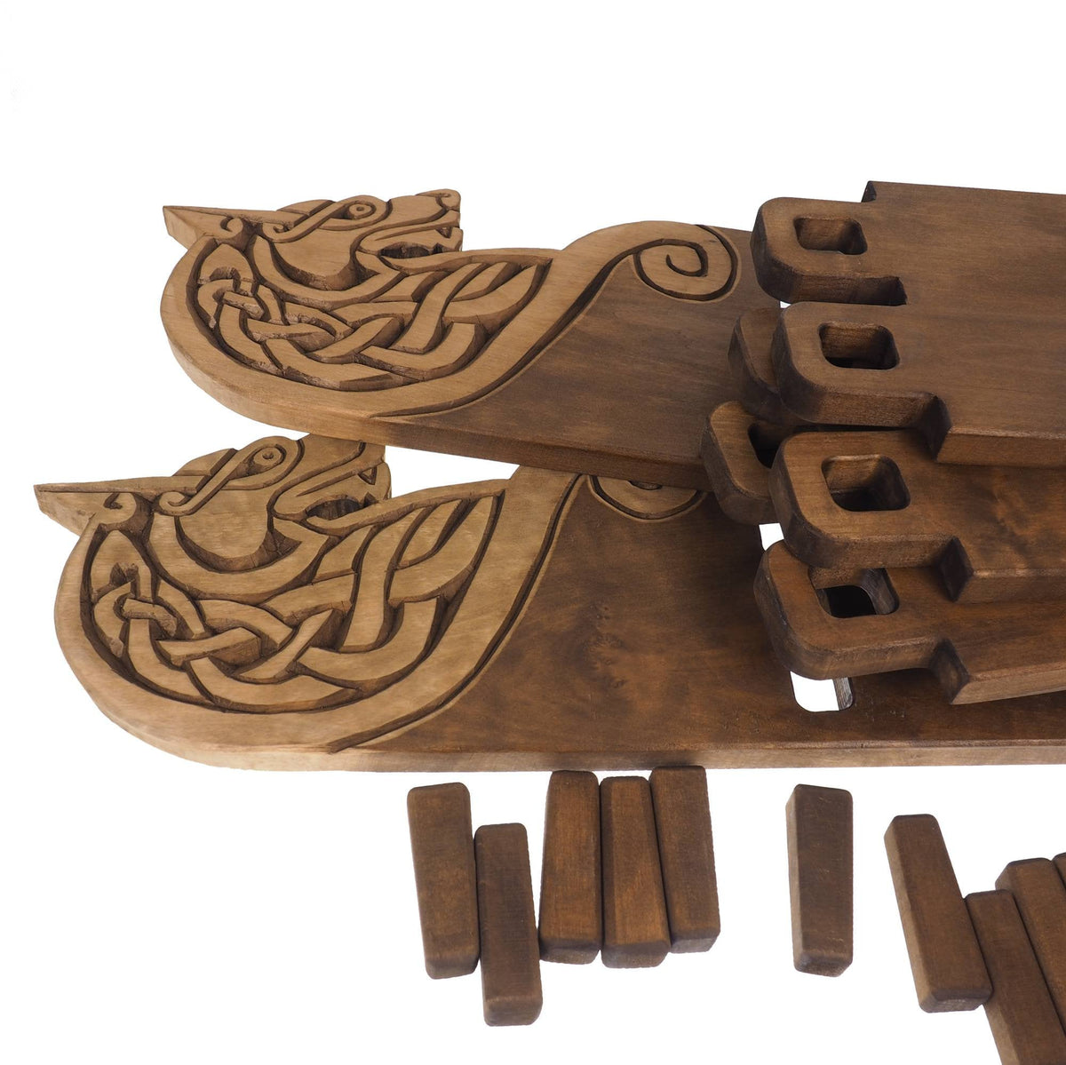 Viking personalized three-shelf bookcase , Wall shelf with wolf head, hanging book shelf , norsk style, medieval decor, Larp and SCA,