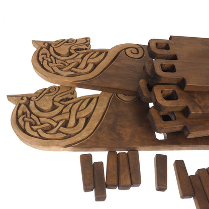 Viking personalized three-shelf bookcase , Wall shelf with wolf head, hanging book shelf , norsk style, medieval decor, Larp and SCA,