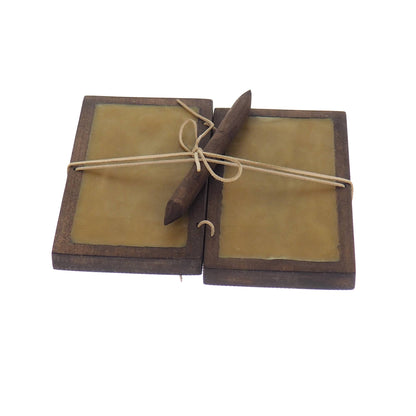 Wax tablet, oak color Viking pattern, hand made, medieval, Larp, SCA, reenactment, Home decor,