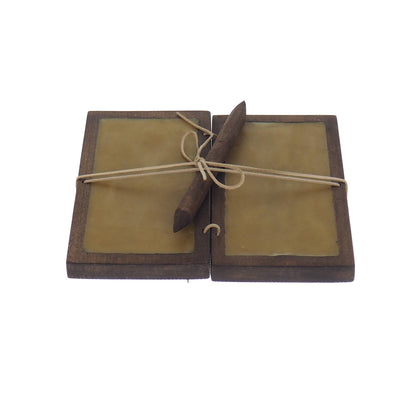 Wax tablet, oak color Viking pattern, hand made, medieval, Larp, SCA, reenactment, Home decor,