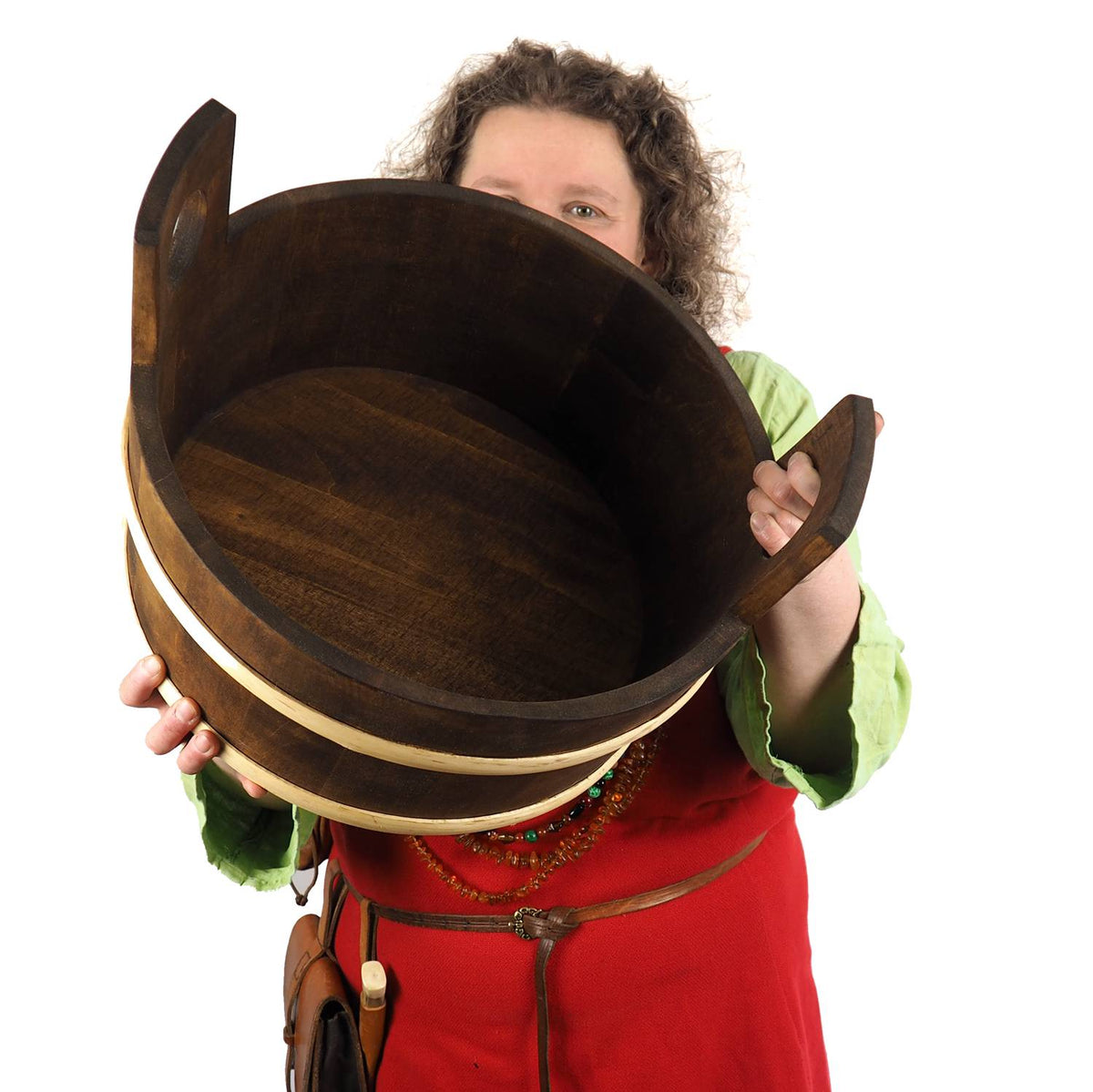 Wooden Tub, Water Bucket , 3 galon, 13 Litre, wedding gift, SCA Larp, handmade, pesonalized,