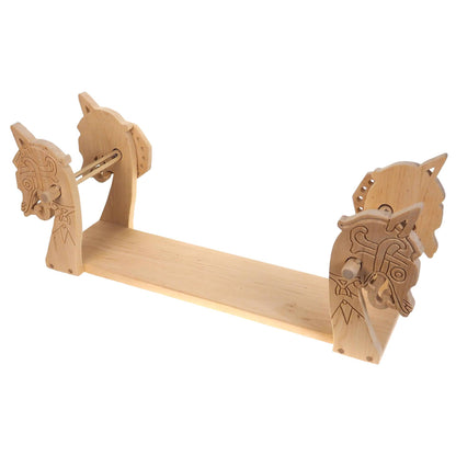 Dragon Head Handmade Alder Wood Tablet Weaving Loom: Viking Knit, Medieval Reenactment