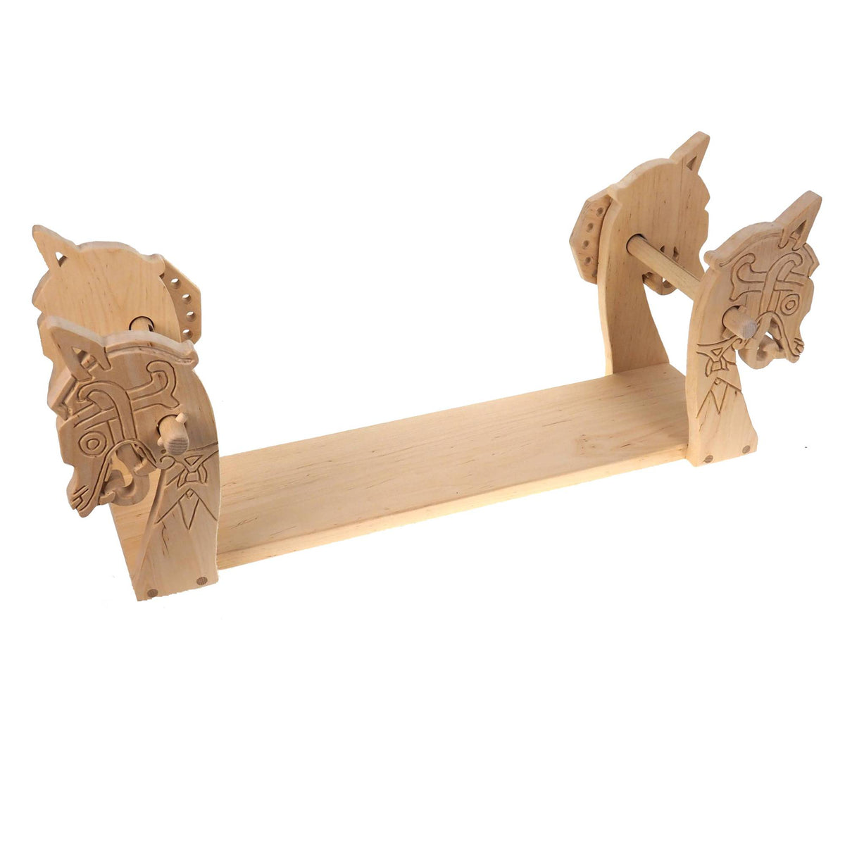 Dragon Head Handmade Alder Wood Tablet Weaving Loom: Viking Knit, Medieval Reenactment