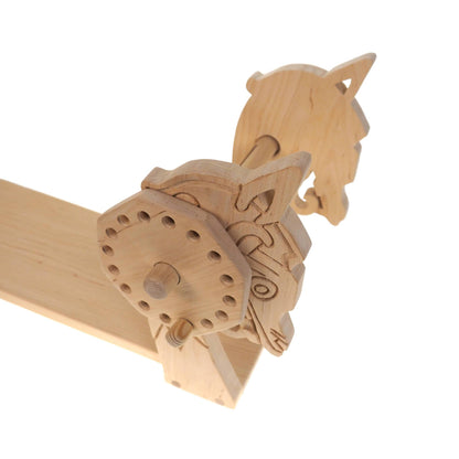 Dragon Head Handmade Alder Wood Tablet Weaving Loom: Viking Knit, Medieval Reenactment