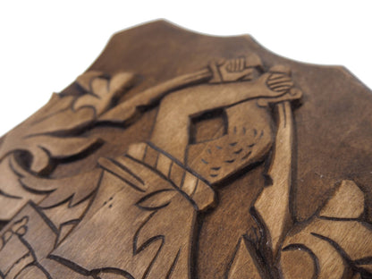 Personalized Family Crest, Hand Carved, Coat of Arms, Custom, Family Shield, Wooden Emblem, Wedding Wood Art, Heraldic, Woodcraft