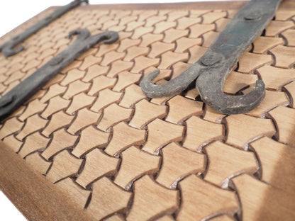 Personalized Viking Chest, hand carved, Norse pattern box, chest with forged fittings, perfect wedding gift, SCA and Larp, treasure chest