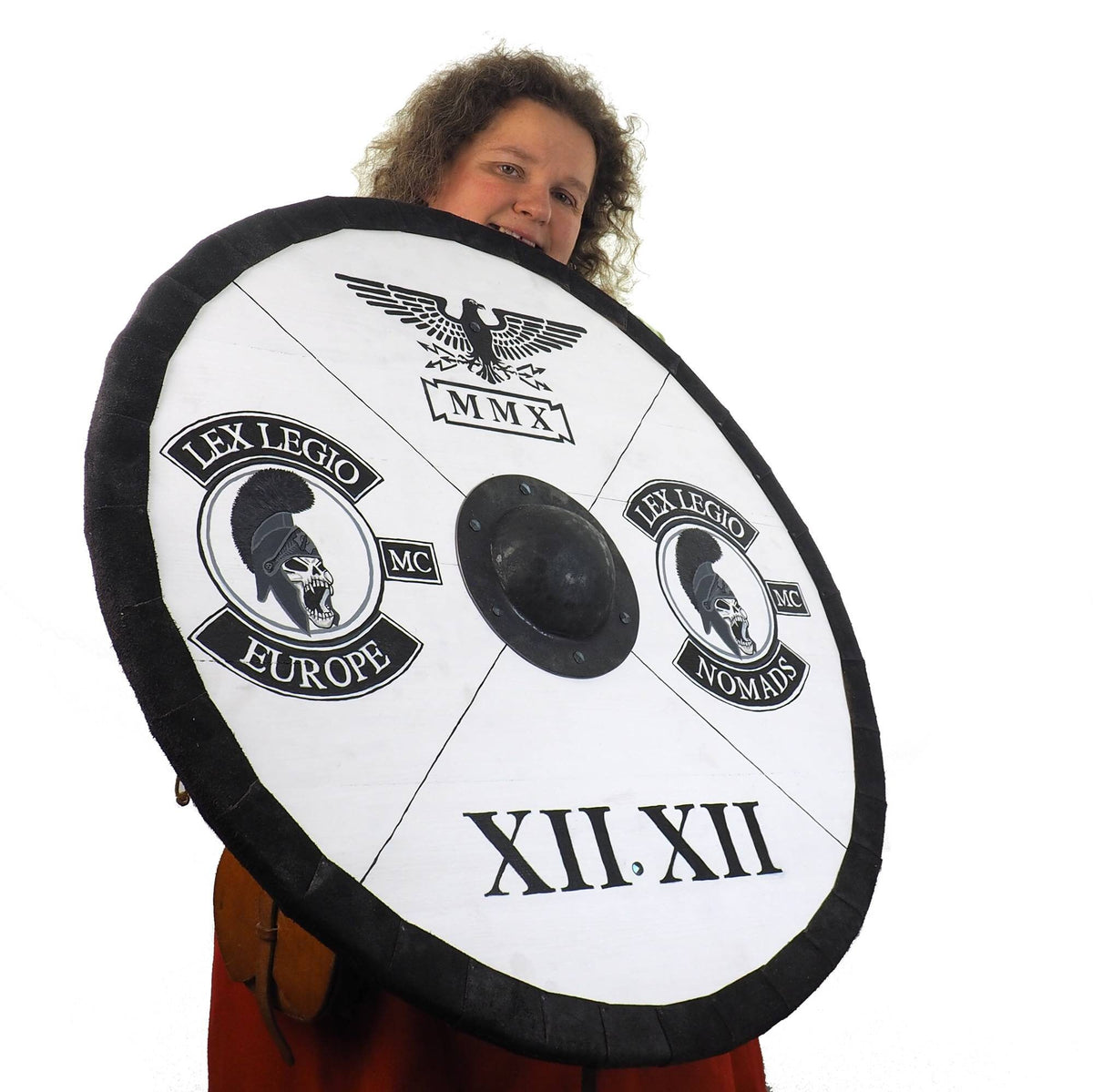 Motor club, company logo, Personalized Viking Shield, Hand Painted, Norsman shield, Wall decor, Larp and reenactment, SCA ready, pub decor