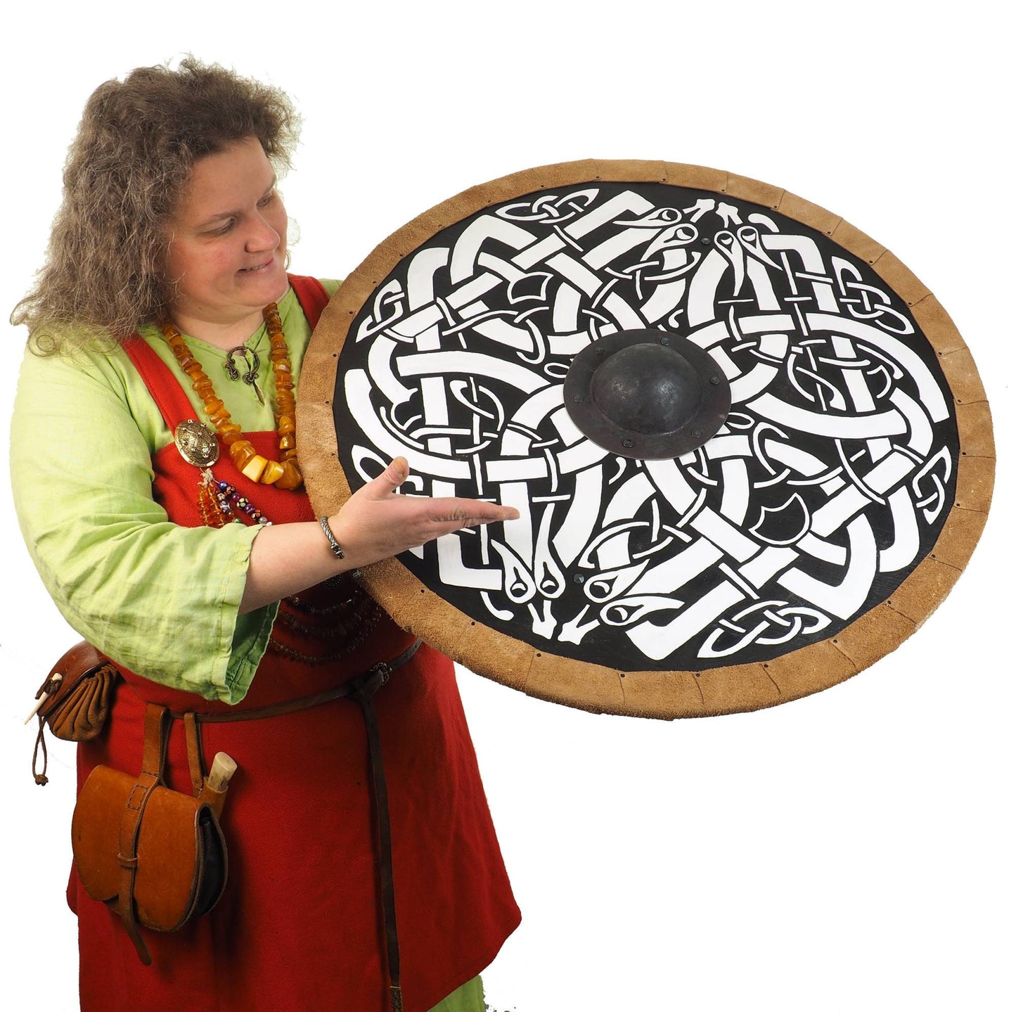 Personalized Dragon Viking Shield Pattern, Norsman shield, Wall decor, Larp and reenactment, SCA ready, black shield