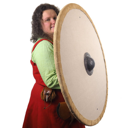 Blank custom pattern Viking Shield, 36 inch, Double side covered, linen cover. Norsman shield, Wall decor, Larp and reenactment, SCA ready,