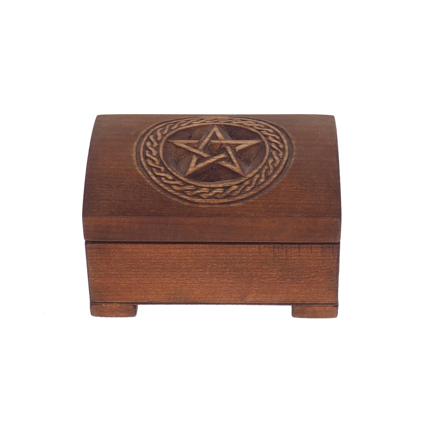 Wooden jewelry box, pentagram in  plait, hand carved, personalized, history pattern, gift box, custom jewelry box, wedding memory box,