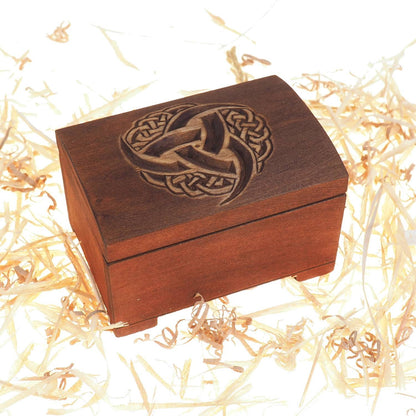 Triple Horn of Odin Wooden historical jewelry box,  keepsake box, hand carved, Asatru, pagan, viking, personalized Scandinavian, Witchcraft,