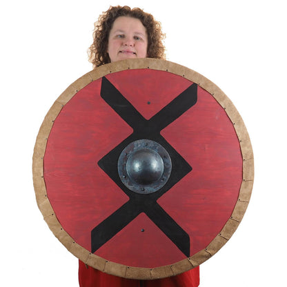 Ingwaz rune Viking Shield Pattern, Norsman shield, Wall decor, Larp and reenactment, SCA ready, black shield