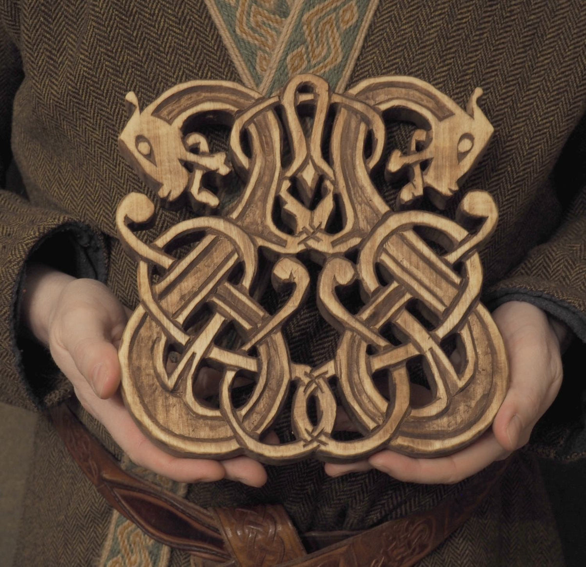 Wall sign, Urnes Dragons, Gotland - carving from rune stone Viking decor|hand carved wall sign|Viking art|wall hanging|Norse |Scandinavian