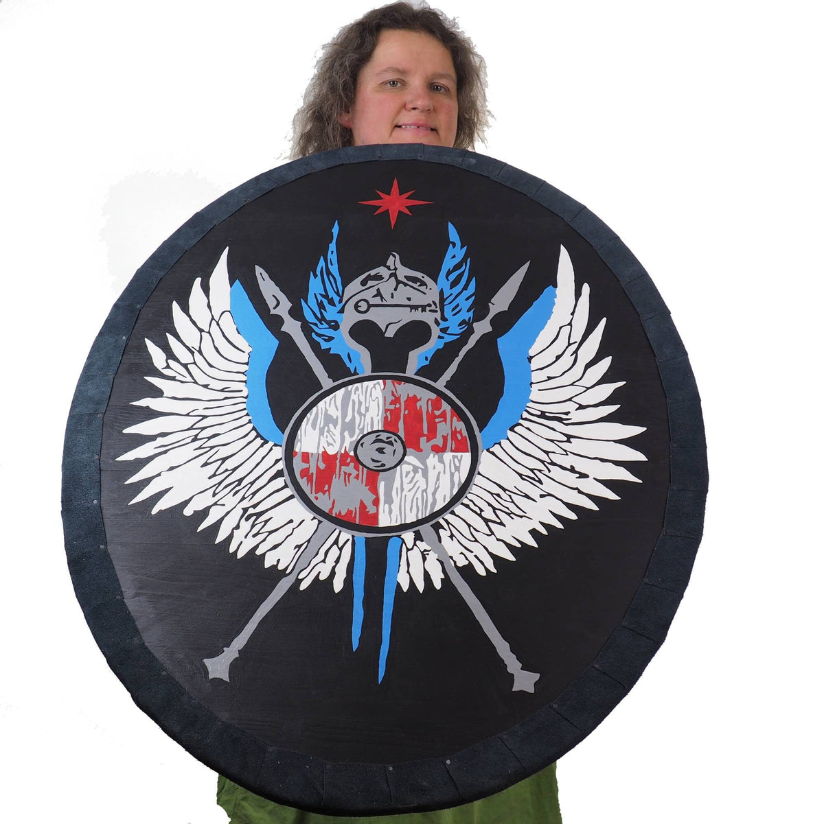 Oval Crest Shield, company logo, Personalized Viking Shield, Hand Painted, Wall decor, Larp and reenactment, SCA ready, pub decor, Norman