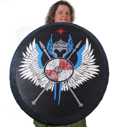 Oval Crest Shield, company logo, Personalized Viking Shield, Hand Painted, Wall decor, Larp and reenactment, SCA ready, pub decor, Norman