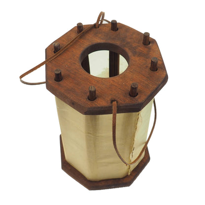 Wooden Medieval Lantern, opening from the bottom, Chestnut, Viking lamp, Larp, SCA, Lantern, Candle light, Historical Re-enactment