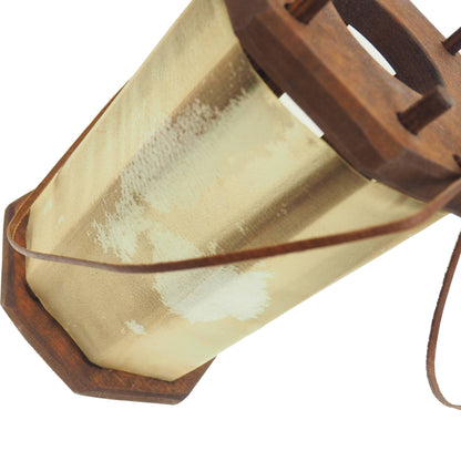 Wooden Medieval Lantern, opening from the bottom, Chestnut, Viking lamp, Larp, SCA, Lantern, Candle light, Historical Re-enactment