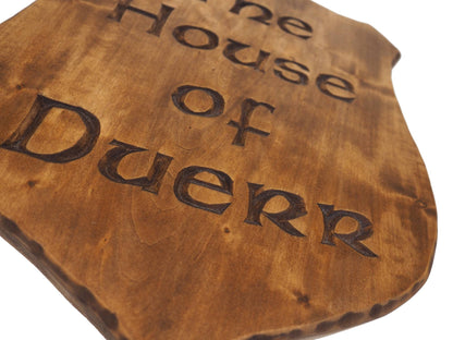 Personalized Family Sign, Medium Size, Hand Carved, Coat of Arms, Custom, Family Shield, Wooden Emblem, Wedding Art, Heraldic, Woodcraft