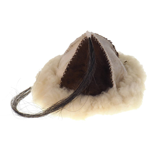 Historical leather hat with horse tail